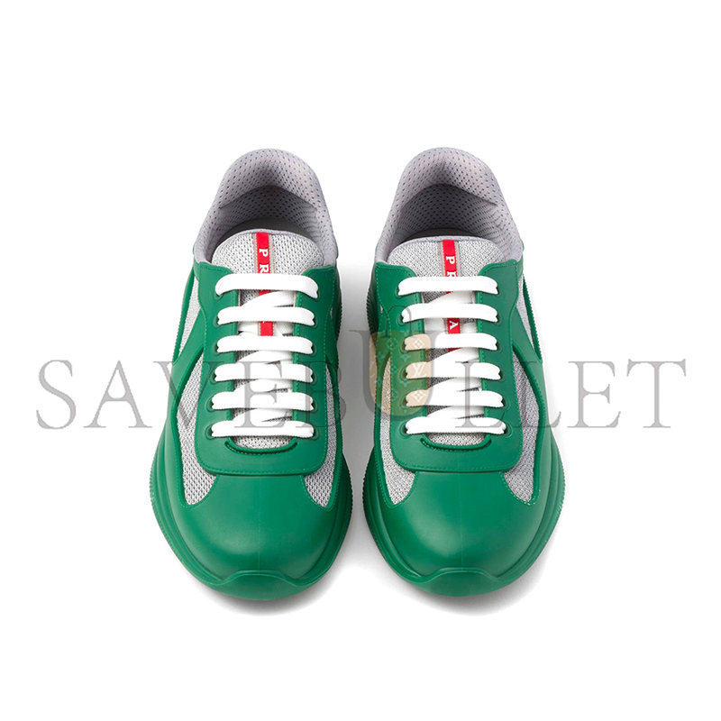 RADA AMERICA'S CUP SOFT RUBBER & BIKE FABRIC GREEN LOW TOP SNEAKERS 4E6500